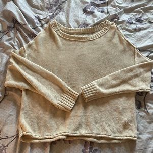 women’s american eagle cream knit sweater